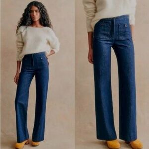 Sézane Dan Denim Trousers NWT